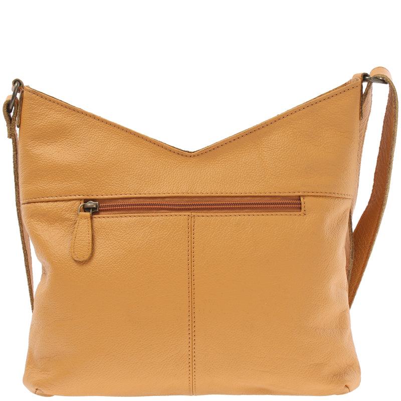 Leconi Damentasche Umhängetasche Handtasche Leder senf LE0065 Neueste Stile