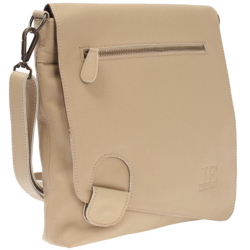Leconi Umhängetasche Ledertasche Damen Schultertasche Leder sand LE3073 Bis zu 60% Rabatt