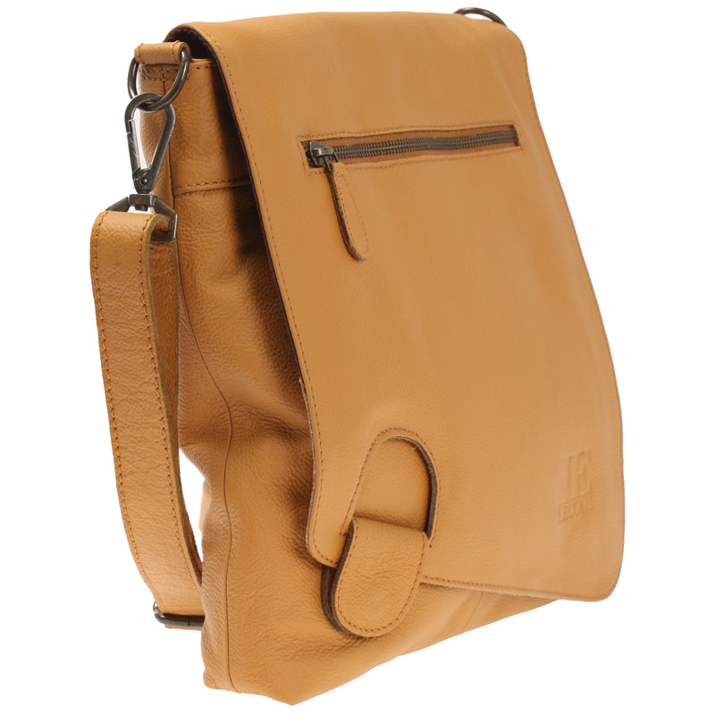 Leconi Umhängetasche Ledertasche Damen Schultertasche Leder senf LE3073 Bis zu 65% Rabatt