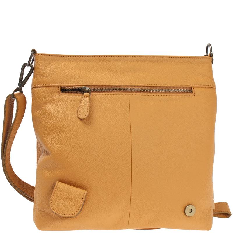 Leconi Umhängetasche Ledertasche Damen Schultertasche Leder senf LE3073 Bis zu 65% Rabatt