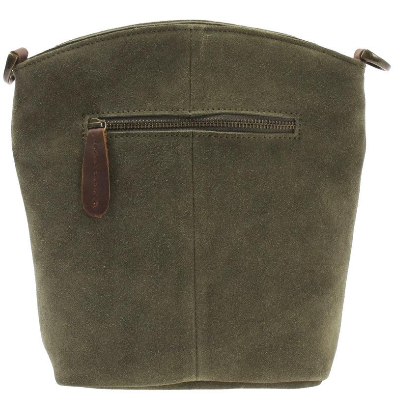 Leconi kleine Umhängetasche Schultertasche Freizeittasche Wildleder grün LE3049 Sonderangebot der Fabrik