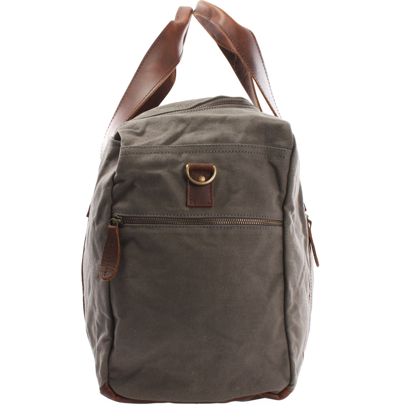 Leconi Weekender Sporttasche Reisetasche Damen Herren Leder Canvas grau LE2014 Clearance-Verkauf