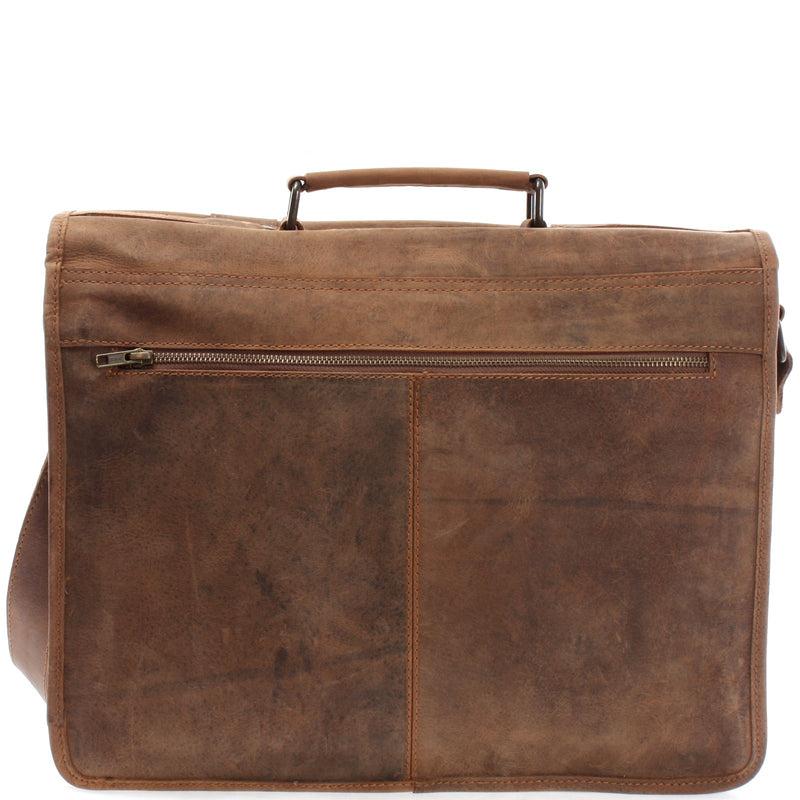 Leconi große Aktentasche Lehrertasche Businesstasche Leder vintage braun LE3030 Im Verkauf