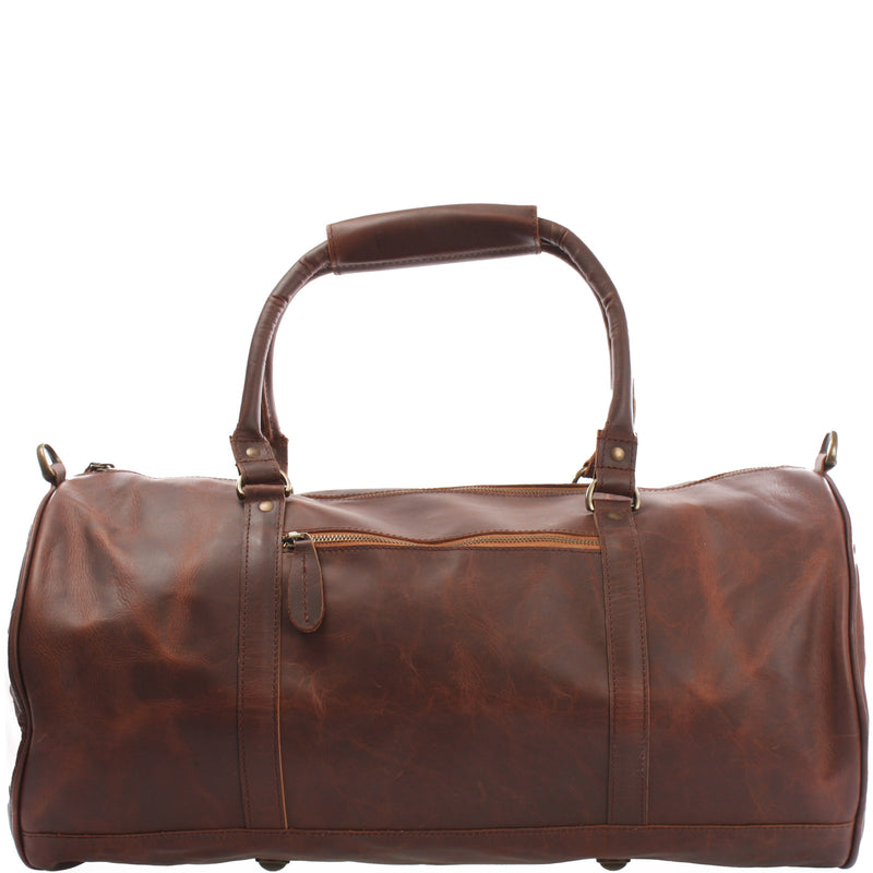 Leconi Weekender Reisetasche Sporttasche vintage Leder braun LE2004 2025