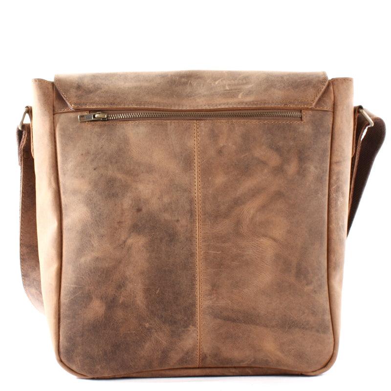 Leconi Umhängetasche Schultertasche Messenger Bag Kuriertasche Businesstasche Leder vintage braun LE3063 Günstig kaufen