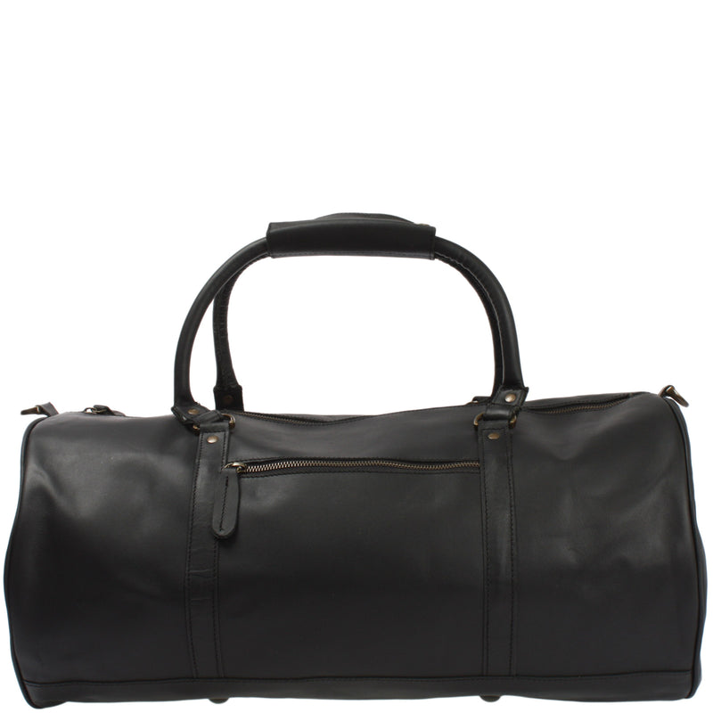 Leconi Weekender Reisetasche Sporttasche vintage Leder schwarz LE2004 Flash Sale