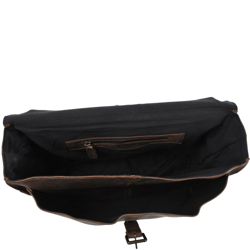 Leconi Aktentasche Businesstasche Messenger Bag Vintage Leder schlamm LE3008 Begrenztes Angebot