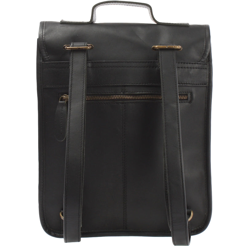 Leconi Freizeitrucksack Lederrucksack Cityrucksack Leder schwarz LE1030 Online Shopping