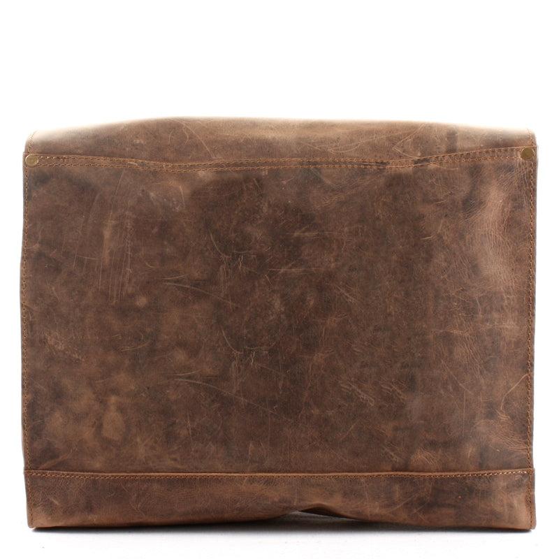 Leconi Messenger Bag Aktentasche Damen Herren Leder vintage braun LE3054 Saisonschlussverkauf