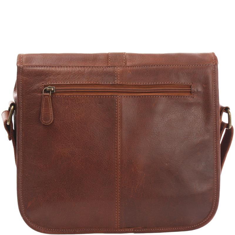 Leconi Umhängetasche Schultertasche Freizeittasche Büffelleder braun LE3085 Sonderangebote