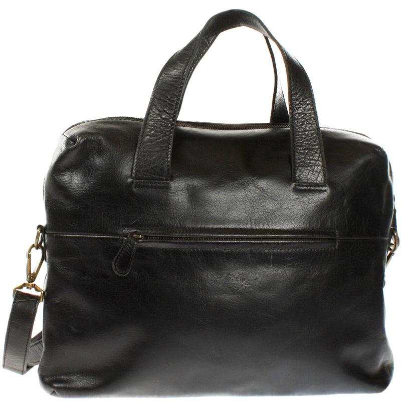 Leconi Schultertasche Henkeltasche Shopper Handtasche Damen Leder schwarz LE0059 Wochenangebot