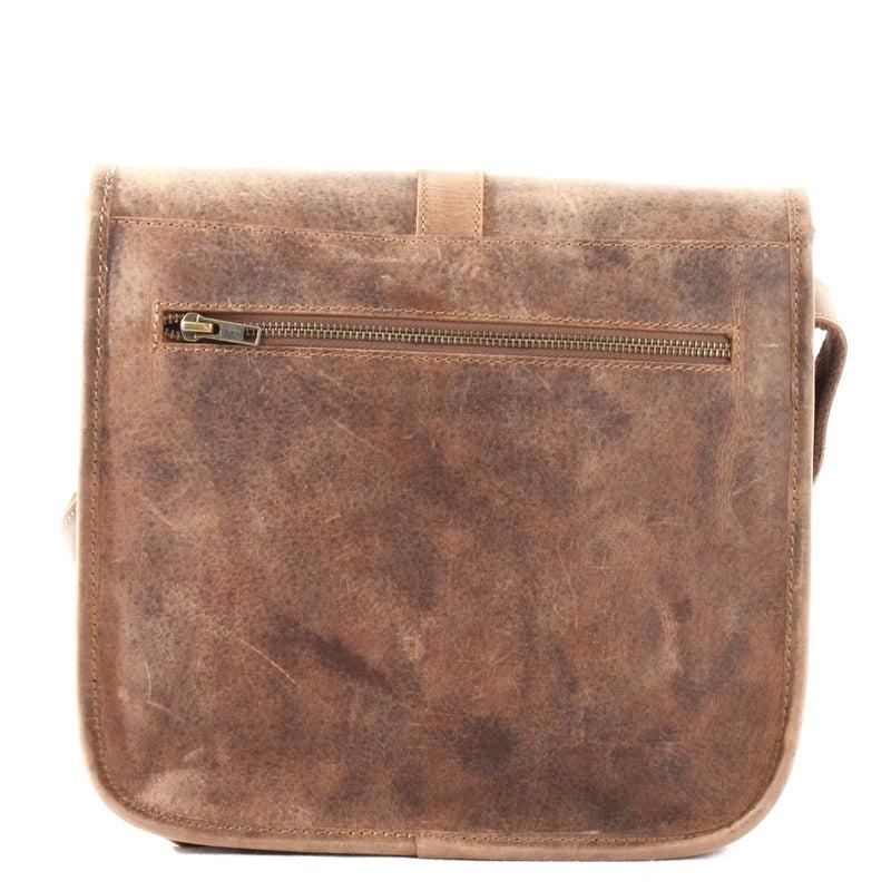 Leconi Umhängetasche Schultertasche Freizeittasche Büffelleder vintage braun LE3062 Begrenzte Freigabe