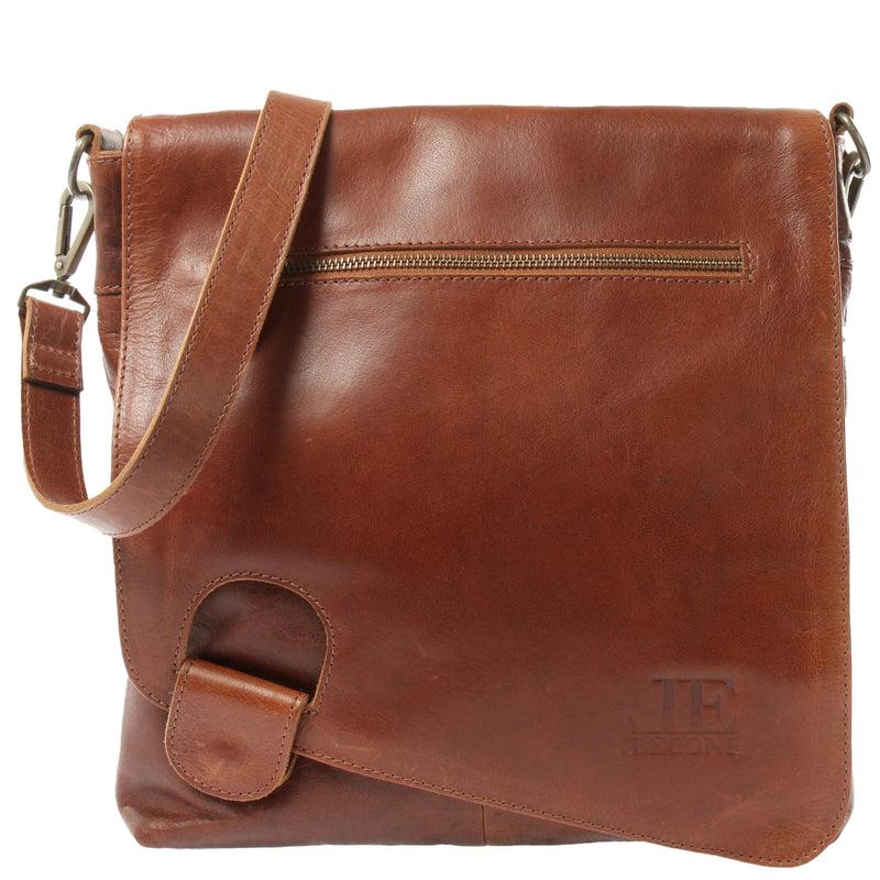 Leconi Umhängetasche Ledertasche Damen Schultertasche Leder braun LE3073 Letzte 2 Tage