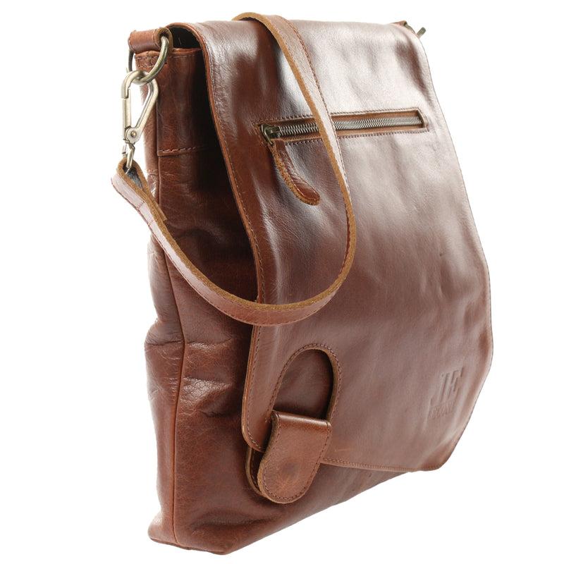 Leconi Umhängetasche Ledertasche Damen Schultertasche Leder braun LE3073 Letzte 2 Tage
