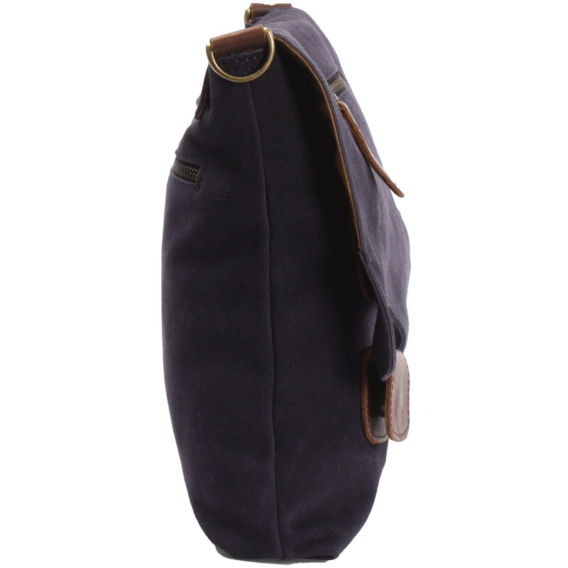 Leconi Umhängetasche Ledertasche Damen Schultertasche Wildleder navy LE3027 Bis zu 65% Rabatt