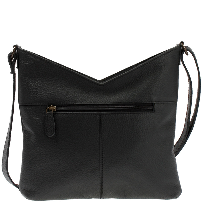 Leconi Damentasche Umhängetasche Handtasche Leder schwarz LE0065 Nur für heute
