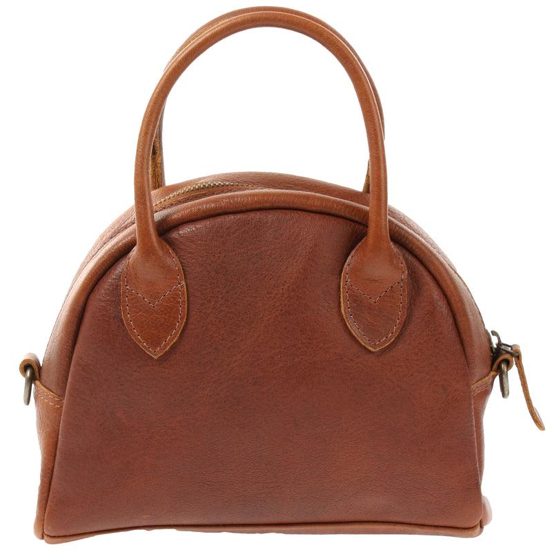 Leconi kleine Henkeltasche Ledertasche Damentasche Leder braun LE3083 50% Rabatt mit kostenlosem Versand