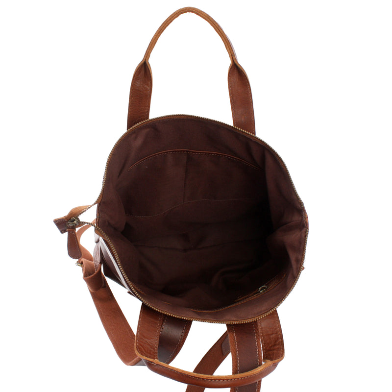 Leconi Lederrucksack Cityrucksack Freizeitrucksack Leder braun LE1033 Black Friday Preise