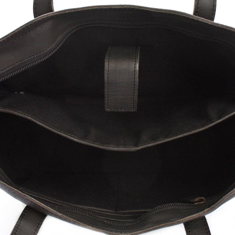 Leconi Schultertasche Damentasche DIN A4 Leder dunkelgrau LE0071 50% Rabatt für begrenzte Zeit