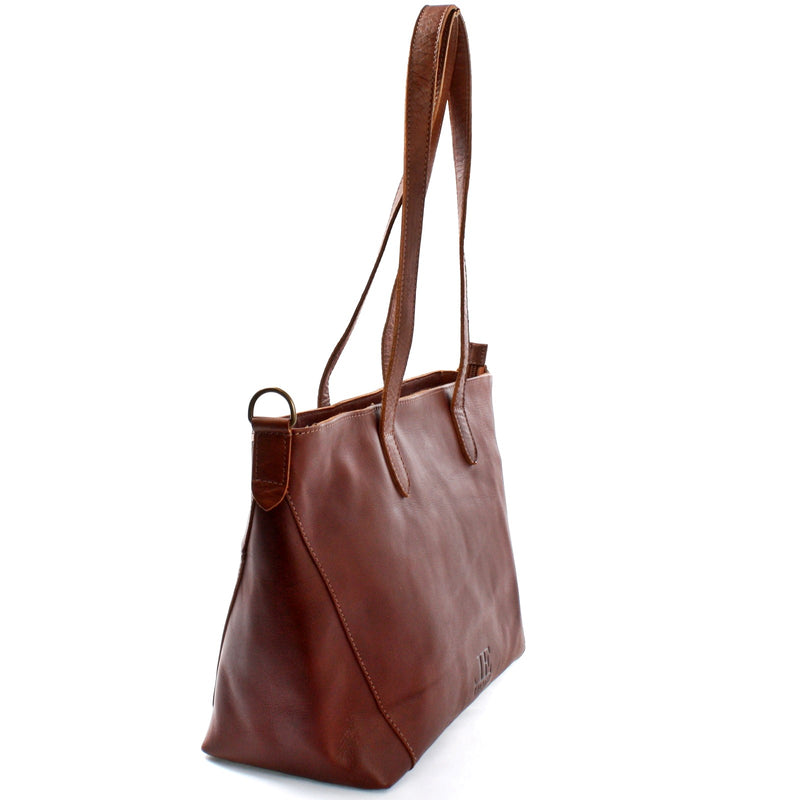 Leconi Schultertasche Damentasche DIN A4 Leder braun LE0071 Rabatte dieses Monats