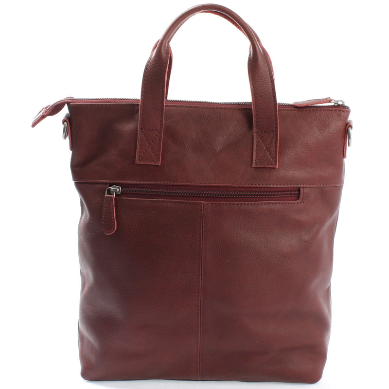 Leconi Henkeltasche Umhängetasche Damentasche Leder bordeaux LE0068 Angebote