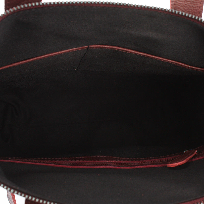 Leconi Henkeltasche Umhängetasche Damentasche Leder bordeaux LE0068 Angebote