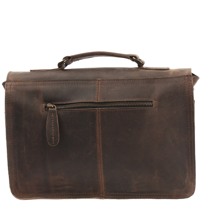 Leconi kleine Umhängetasche Schultertasche Damen Herren Leder schlamm LE3023 Fabrikverkauf