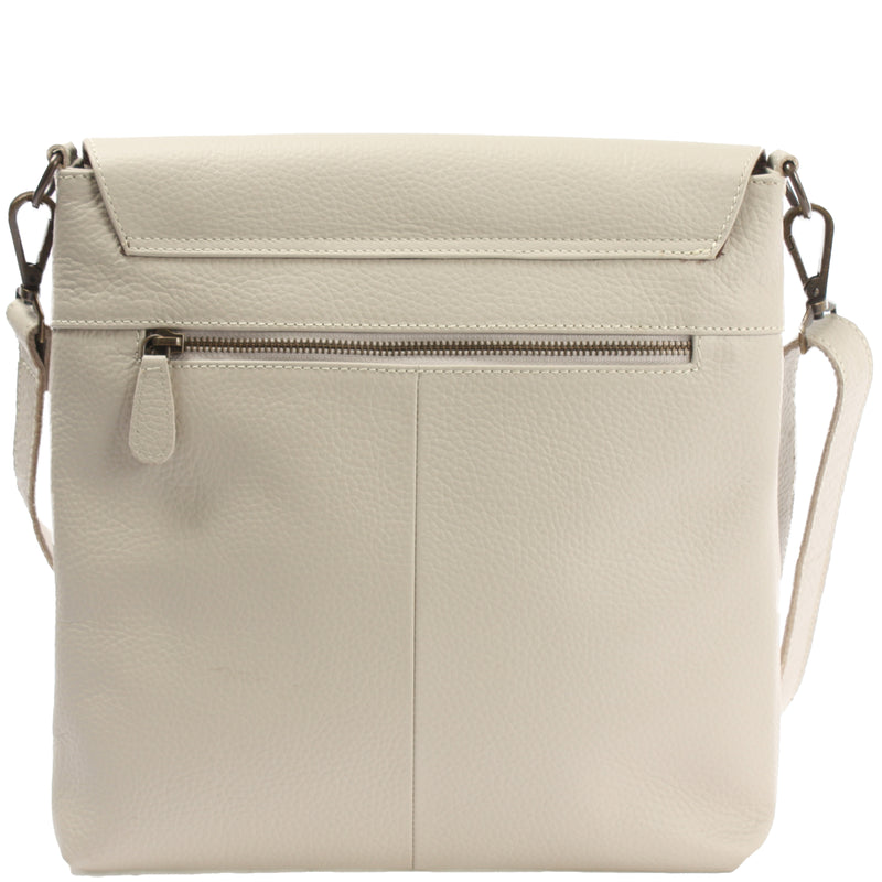 Leconi Umhängetasche Ledertasche Damen Schultertasche Leder beige LE3073 Kostenloser Versand