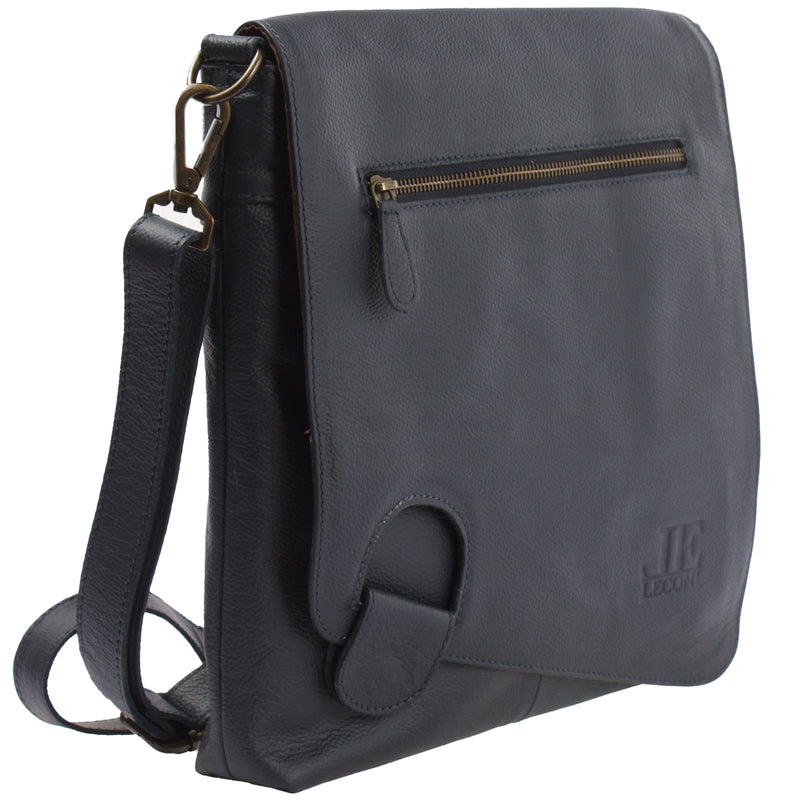 Leconi Umhängetasche Ledertasche Damen Schultertasche Leder navy LE3073 Limitierter Zeitrabatt