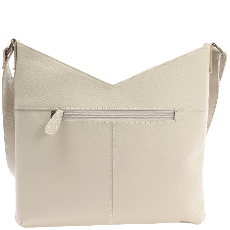 Leconi Damentasche Umhängetasche Handtasche Leder beige LE0065 Fabrik Onlineshop