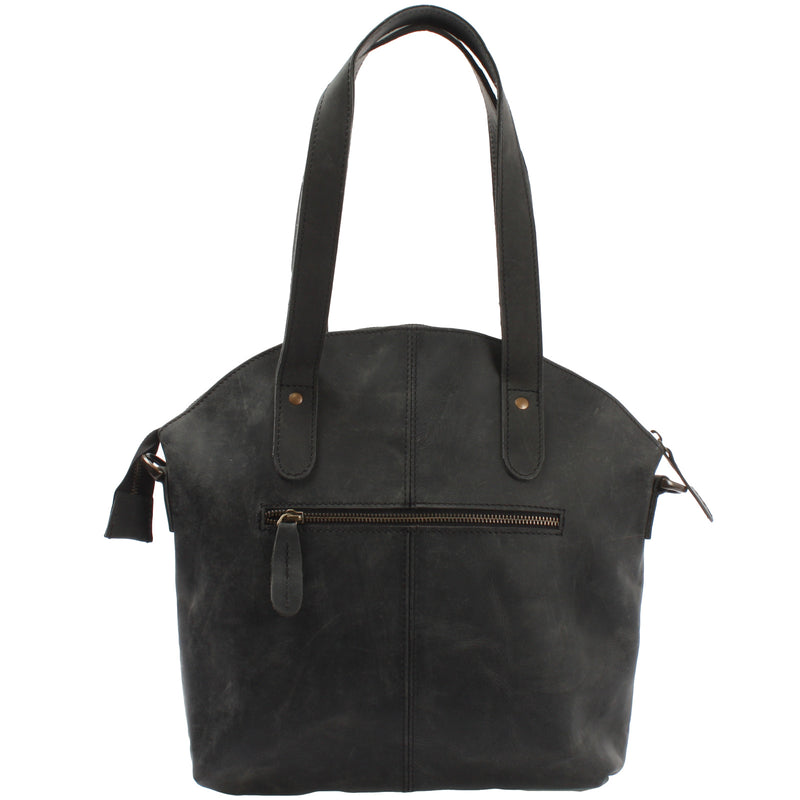 Leconi Shopper Schultertasche Damen Handtasche Ledertasche Henkeltasche Leder grau LE0060 Großer Ausverkauf
