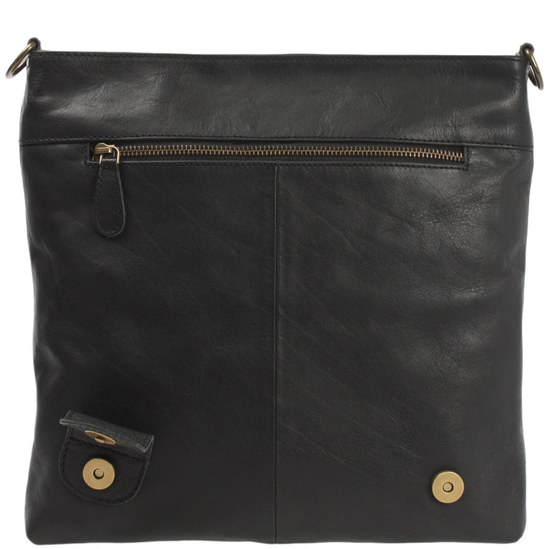 Leconi Umhängetasche Ledertasche Damen Schultertasche Leder schwarz LE3073 Online Shopping