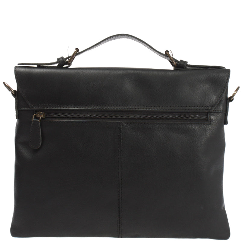 Leconi kleine Umhängetasche Schultertasche Damen und Herren Leder schwarz LE3079 Exklusivangebot