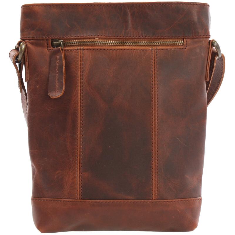 Leconi kleine Umhängetasche Schultertasche Freizeittasche Leder braun LE3086 Heißer Verkauf
