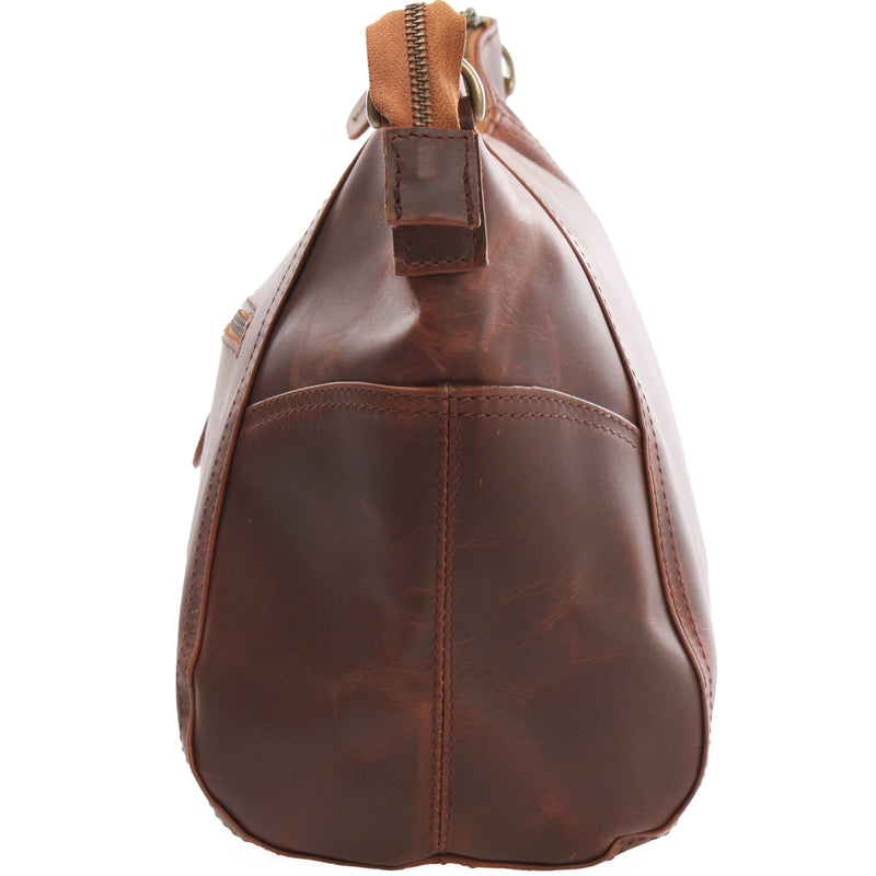 Leconi Umhängetasche Schultertasche Ledertasche Leder braun LE0058 Zeitlich begrenztes Angebot