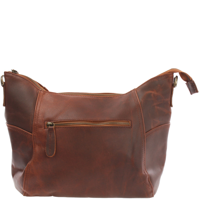 Leconi Umhängetasche Schultertasche Ledertasche Leder braun LE0058 Zeitlich begrenztes Angebot