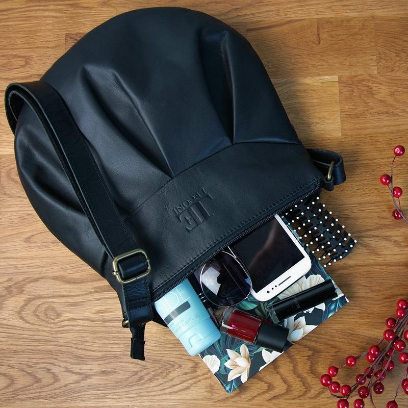 Leconi B-Ware kleine Umhängetasche Ledertasche Damentasche Schultertasche Leder schwarz LE0070 Große Rabatte