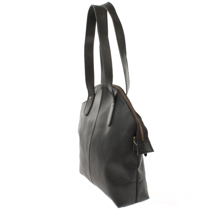 Leconi Shopper Schultertasche Damen Handtasche Ledertasche Henkeltasche Leder schwarz LE0060 Bis zu 60% Rabatt