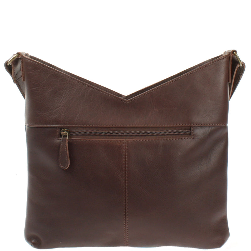 Leconi Schultertasche Damentasche Handtasche Leder dunkelbraun LE0065 50% Rabatt mit kostenlosem Versand