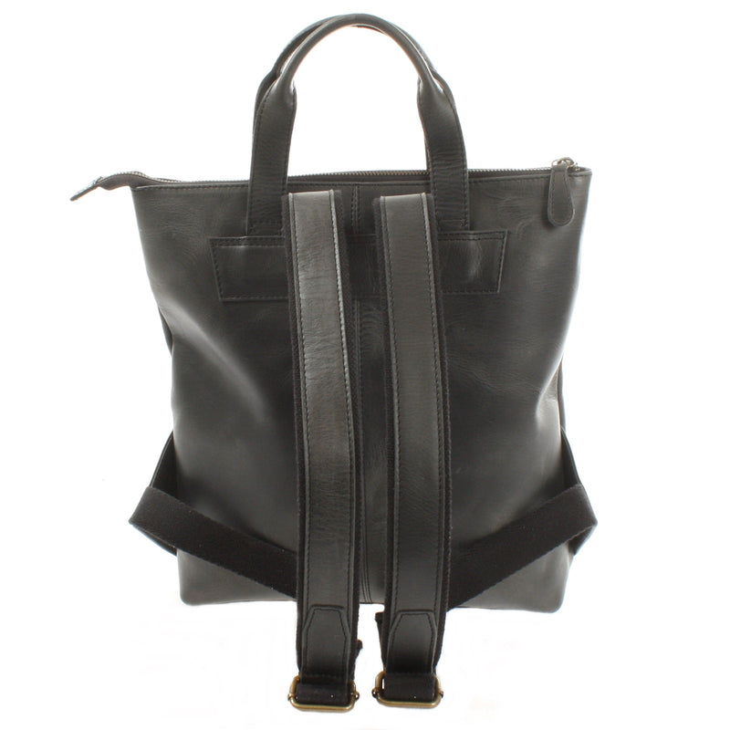 Leconi Rucksack Lederrucksack Freizeitrucksack Damen Herren Leder dunkelgrau LE1031 Im Verkauf