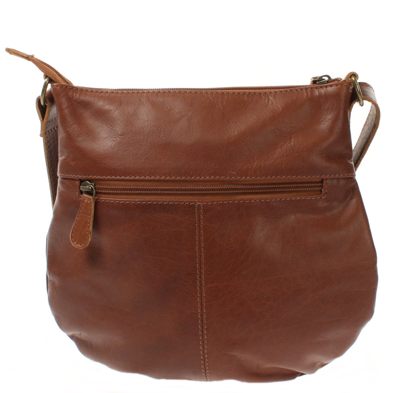 Leconi kleine Umhängetasche Ledertasche Damentasche Schultertasche Leder braun LE0070 Online