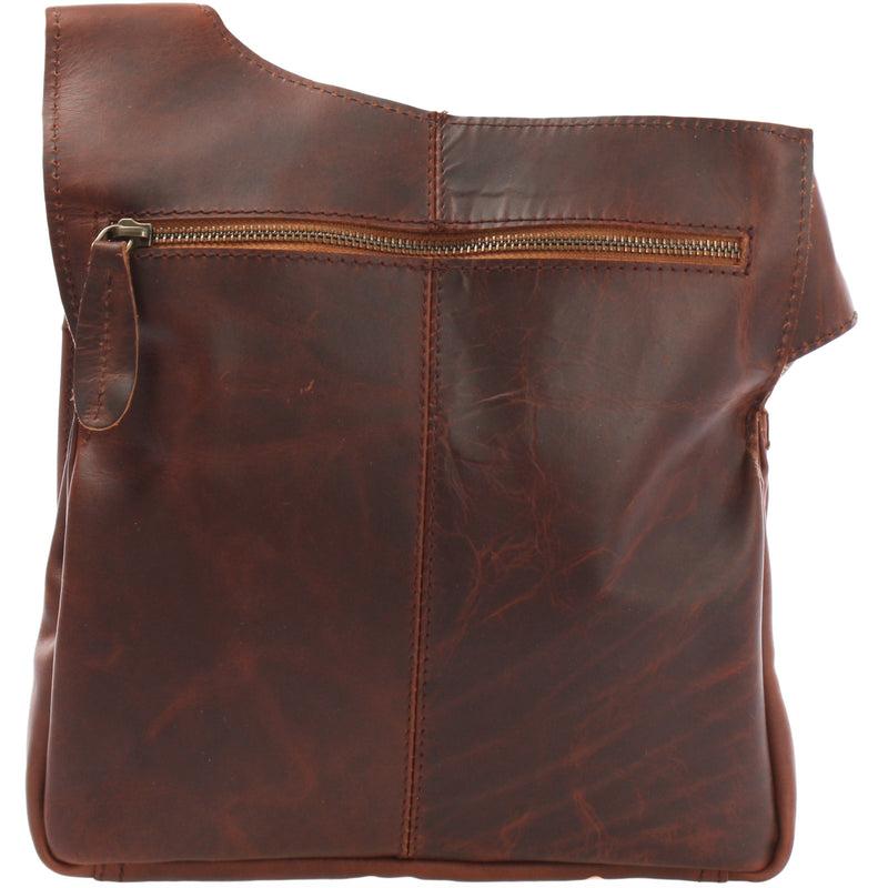 Leconi Umhängetasche Schultertasche Crossbag Damen Herren Leder braun LE3015 Angebote