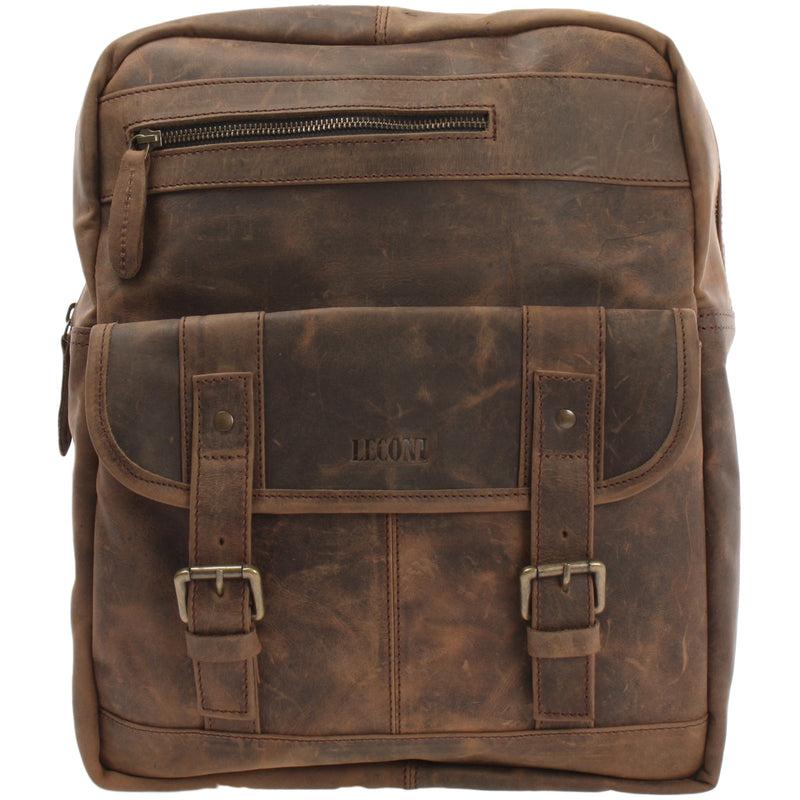 Leconi Rucksack Freizeitrucksack Lederrucksack Leder schlamm LE1018 Meist gekauft