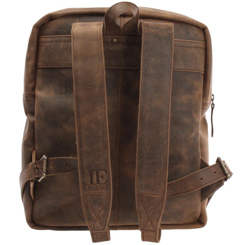 Leconi Rucksack Freizeitrucksack Lederrucksack Leder schlamm LE1018 Meist gekauft