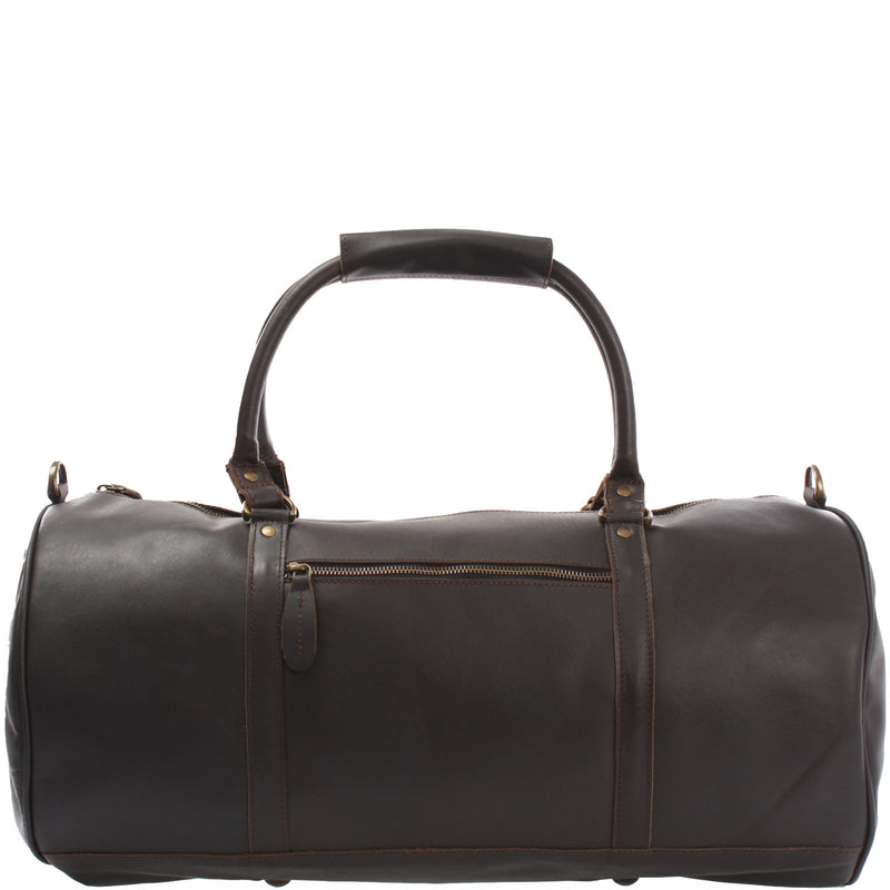 Leconi Weekender Reisetasche Sporttasche vintage Leder dunkelbraun LE2004 Kostenloser Versand