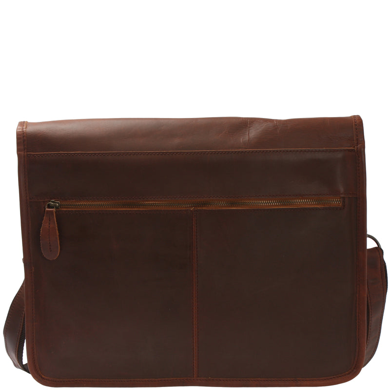 Leconi Aktentasche große Businesstasche Collegetasche Damen Herren Leder braun LE3014 Flash Sale