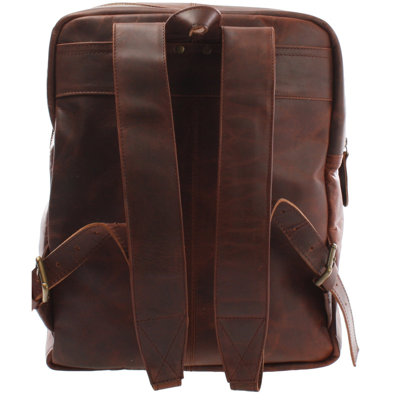 Leconi Lederrucksack Freizeitrucksack Wanderrucksack Leder braun LE1018 Exklusivangebot