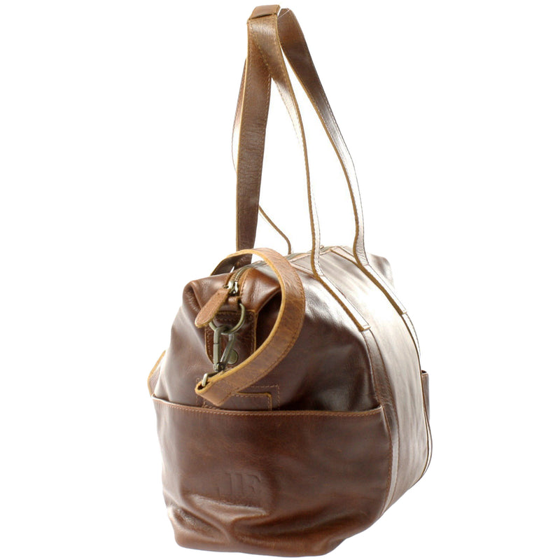 Leconi Shopper Schultertasche Henkeltasche Damen Handtasche Leder braun LE0061 Jubiläumsangebot