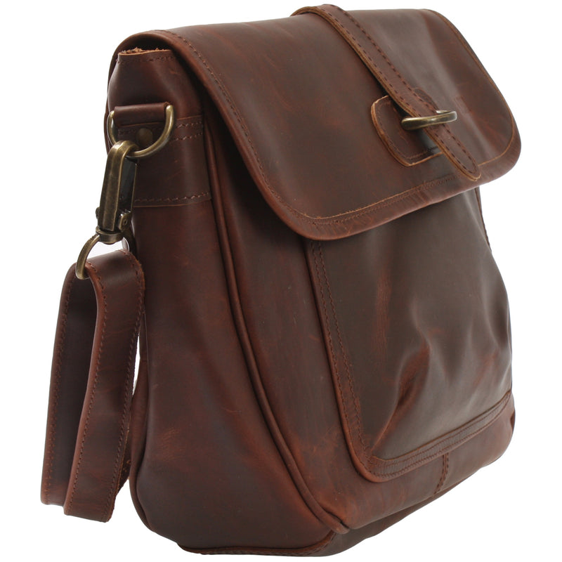 Leconi Umhängetasche Damen Schultertasche Damentasche Handtasche Leder braun LE3053 Top Angebot