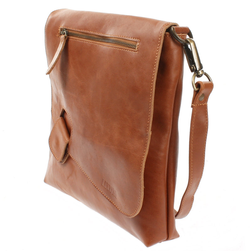 Leconi Umhängetasche Ledertasche Damen Schultertasche Leder cognac LE3027 Exklusive Angebote